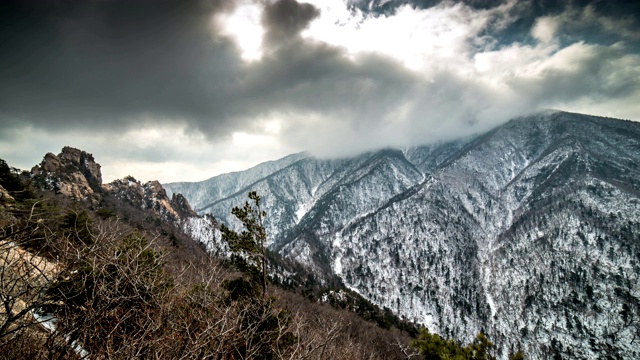 雪山(国家公园)大川峰雪景视频素材