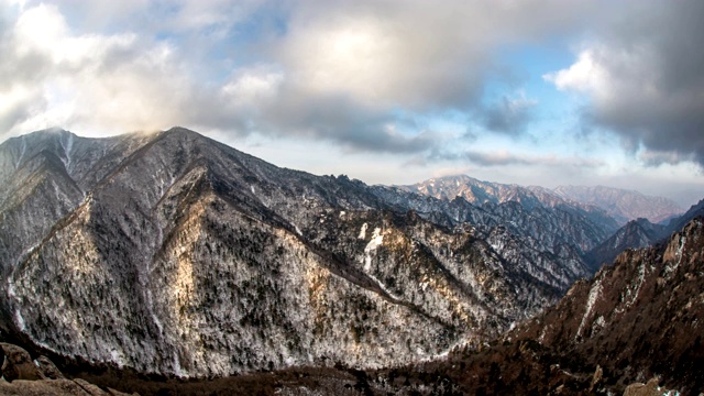 雪山(国家公园)大川峰雪景视频素材