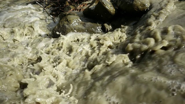 河水浑浊湍急视频素材