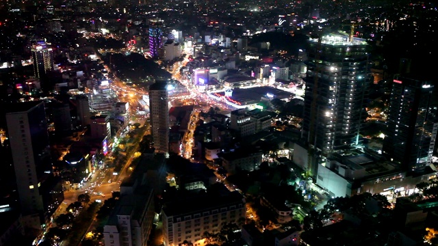 西贡的夜景视频素材