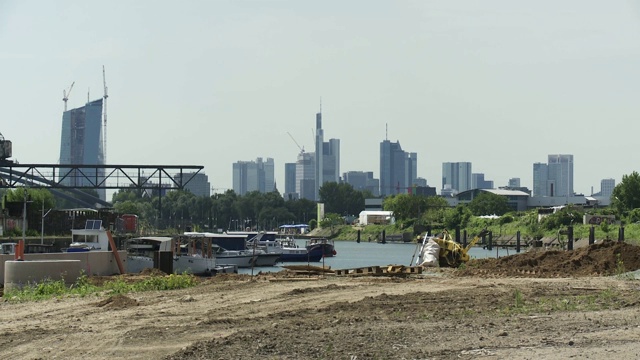 时光流逝中的城市天际线全景视频素材