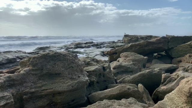 风景优美的海滩海浪视频素材