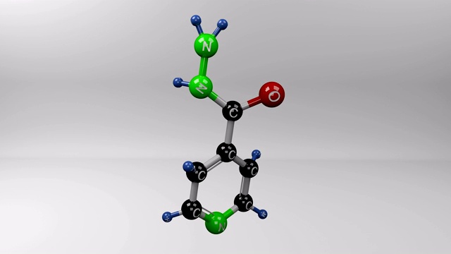 异烟肼分子。视频素材