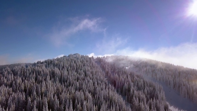 阳光下的雪峰视频素材