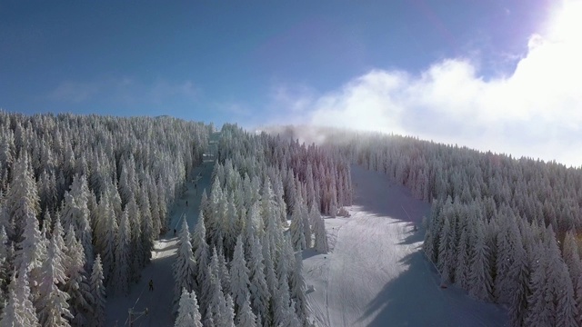 滑雪坡的全景视频素材