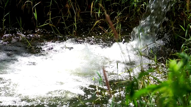 排水管道是洁净的水被排入天然水源视频素材