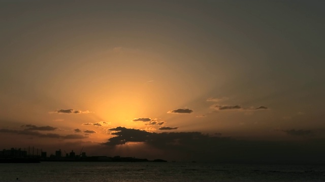 冲绳宜野湾海岸的日落视频素材