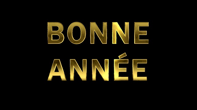 粒子聚集在金色的字母- Bonne Annee视频素材