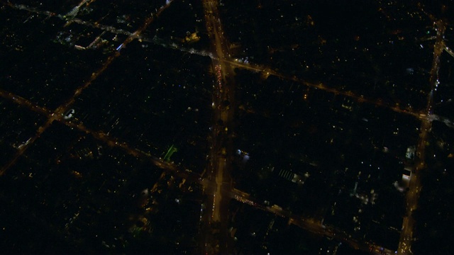 航空夜景照明高速公路圣基尔达墨尔本视频素材