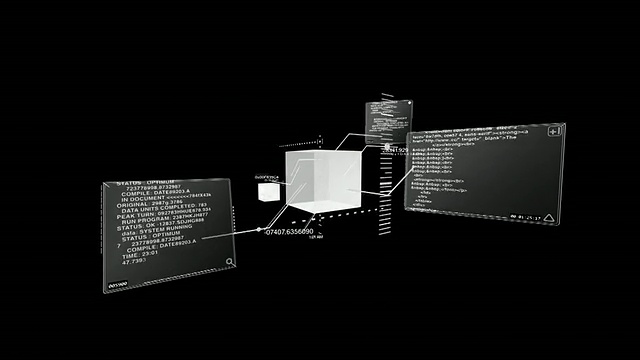 数字数据代码网络接口技术视频素材