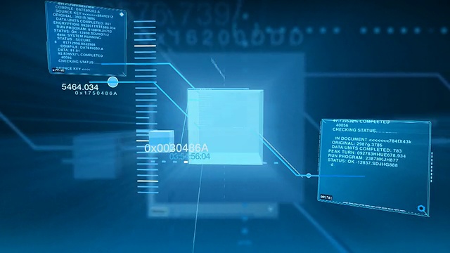 数字数据代码网络接口技术视频素材