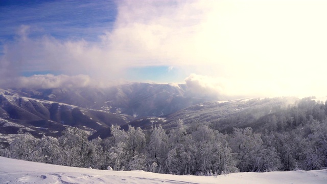 下雪的景色视频素材