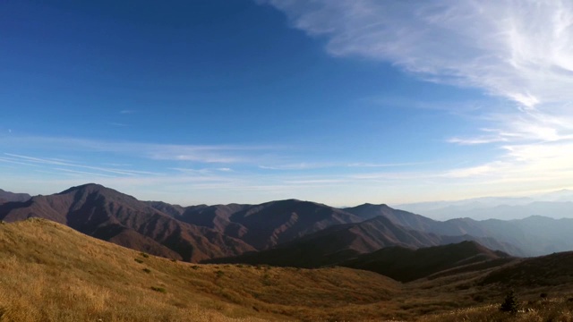 吉日三山(国家公园)的山脉，Gurye-gun视频素材