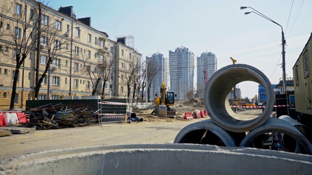 地震后被摧毁的城市视频素材