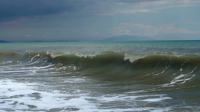 海浪，浪花，泡沫，慢动作视频素材