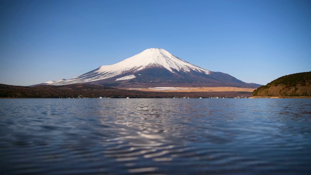 山中湖的富士山景观视频素材