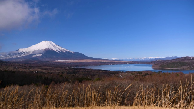 延时拍摄:富士山和山中湖视频素材