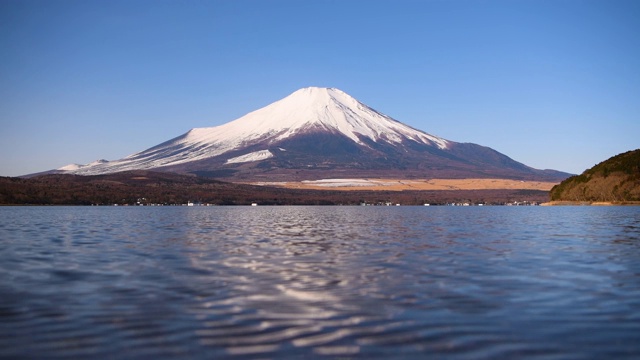 山中湖的富士山景观视频素材