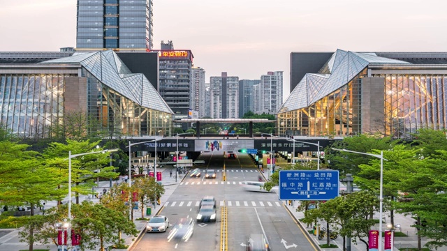 中国广东省深圳的昼夜电汇视频素材