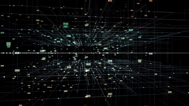 3D数字技术网络数据背景。视频素材