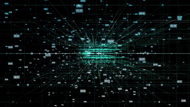 3D数字技术网络数据背景。视频素材