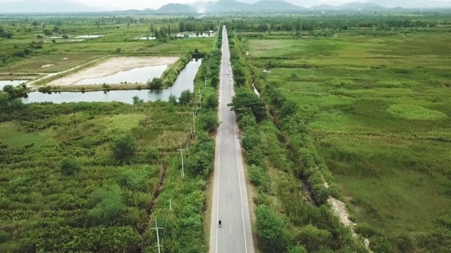 道路与自然的航拍视频素材