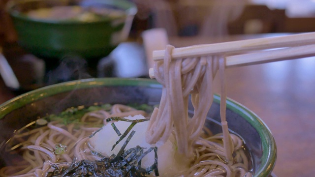 日本食物荞麦面拉面日本面条食品视频素材