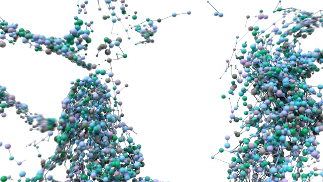 4K抽象分子混合。视频素材