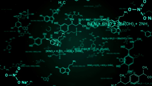 抽象背景与六边形，结构分子，三维渲染科学，技术和医学概念视频素材