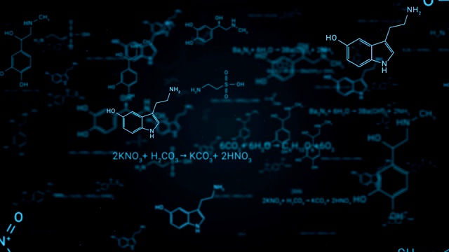 抽象背景与六边形，结构分子，三维渲染科学，技术和医学概念视频素材