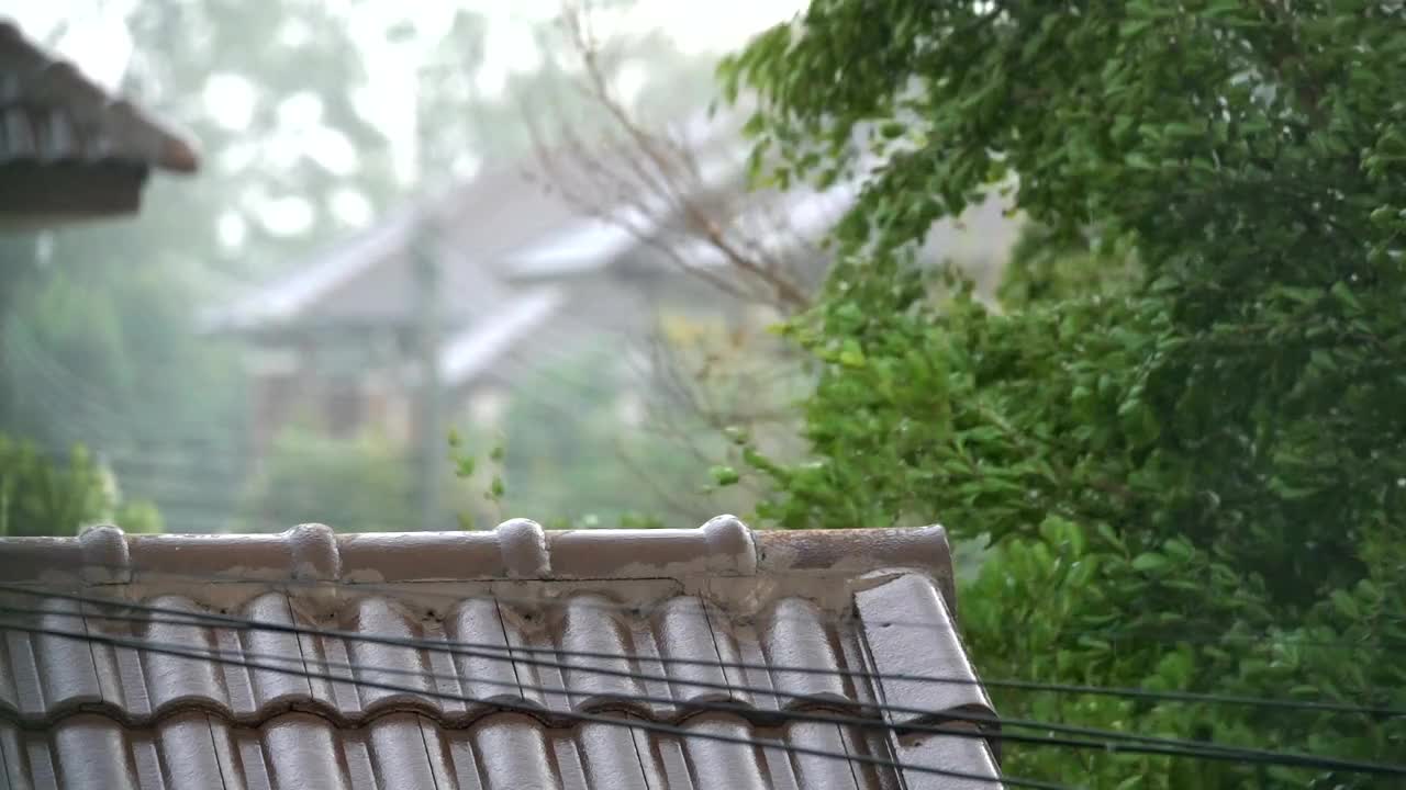 雷暴在泰国。视频素材