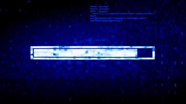 代码错误文本数字噪声抽搐故障失真效果错误动画。视频素材