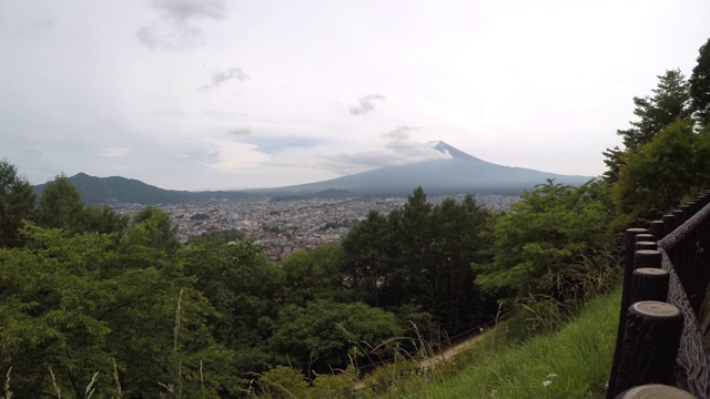 美丽的富士山和苍蝇视频素材