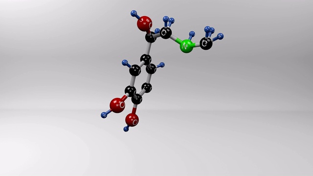 肾上腺素分子。视频素材