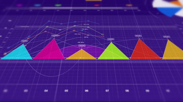 4K商业成功信息图。象征着经济增长视频素材