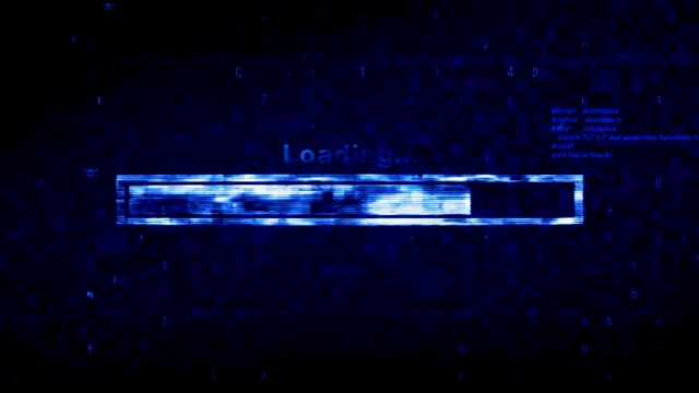 连接丢失文本数字噪声抽搐故障失真效果错误循环动画。视频素材