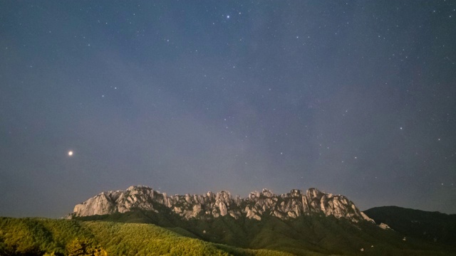 索曹的雪洛克山(国家公园)的乌尔山巴维岩夜景视频素材