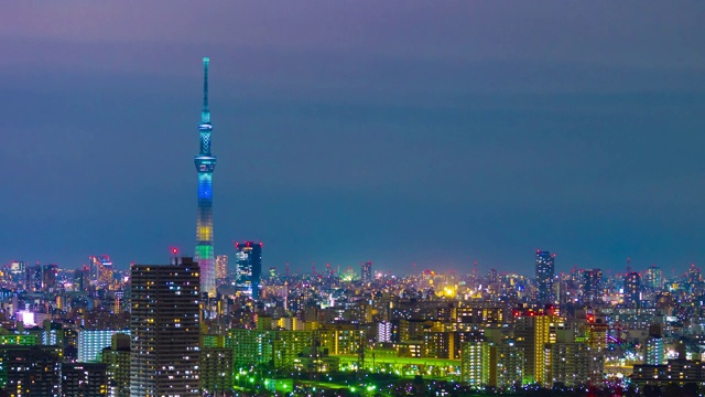 东京夜景的时间流逝，日本视频素材