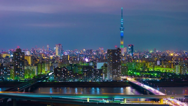 东京夜景的时间流逝，日本视频素材