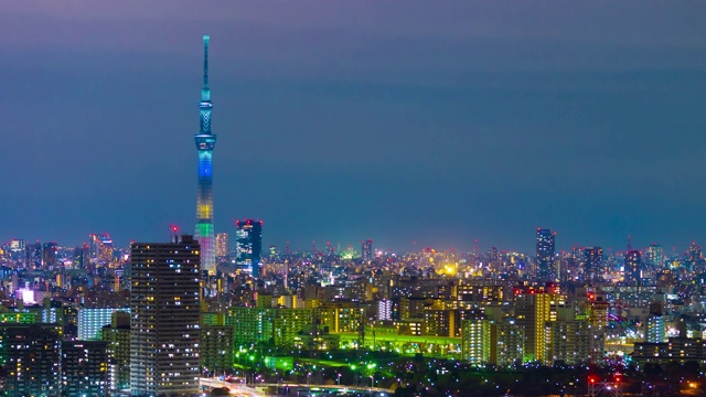 东京夜景的时间流逝，日本视频素材