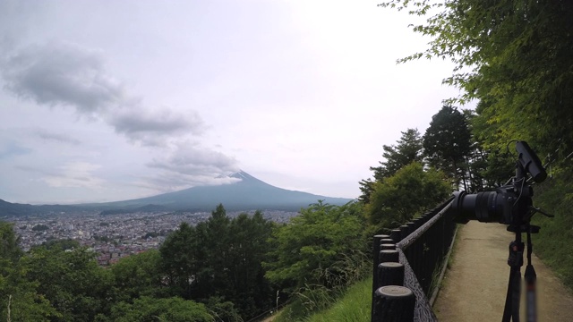 美丽的富士山延时视频素材