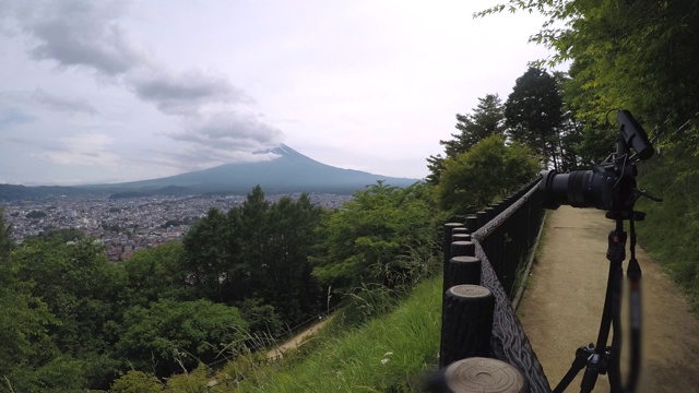 美丽的富士山延时视频素材