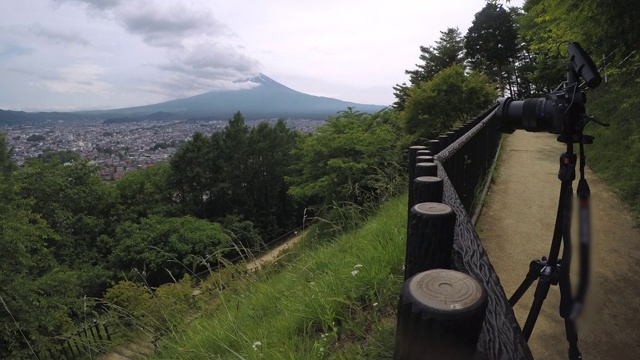 美丽的富士山延时视频素材