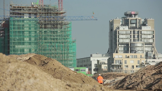 土墩及建筑工地视频素材