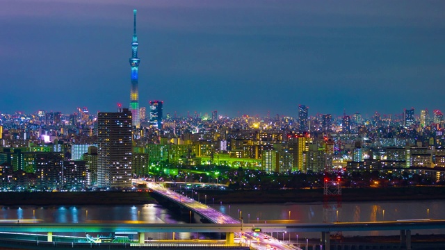 东京夜景的时间流逝，日本视频素材