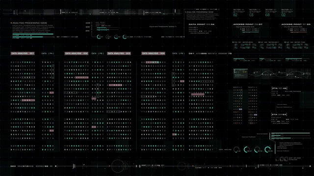 未来的源代码数字数据遥测显示视频素材