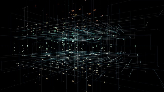 3D数字技术网络大数据背景。视频素材