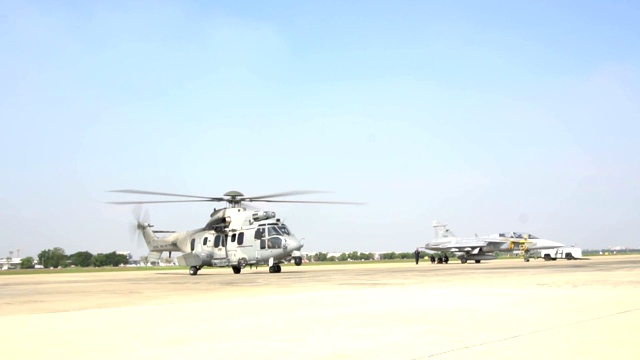 泰国空军和泰国儿童节在廊曼空军基地视频素材