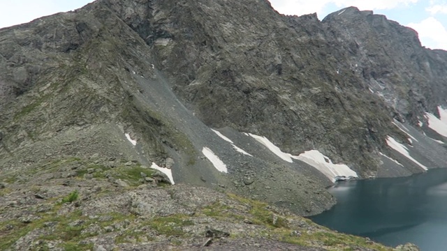 风景如画的蓝绿色阿拉-阿斯基尔湖风景。阿尔泰山脉。视频素材