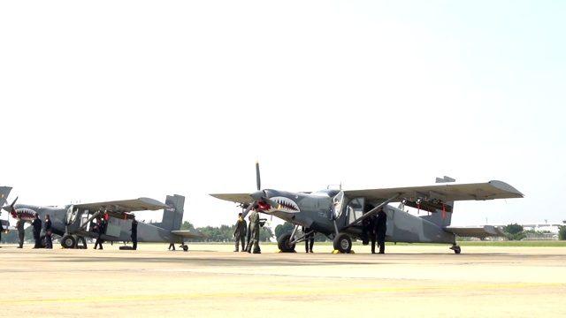 泰国空军和泰国儿童节在廊曼空军基地视频素材